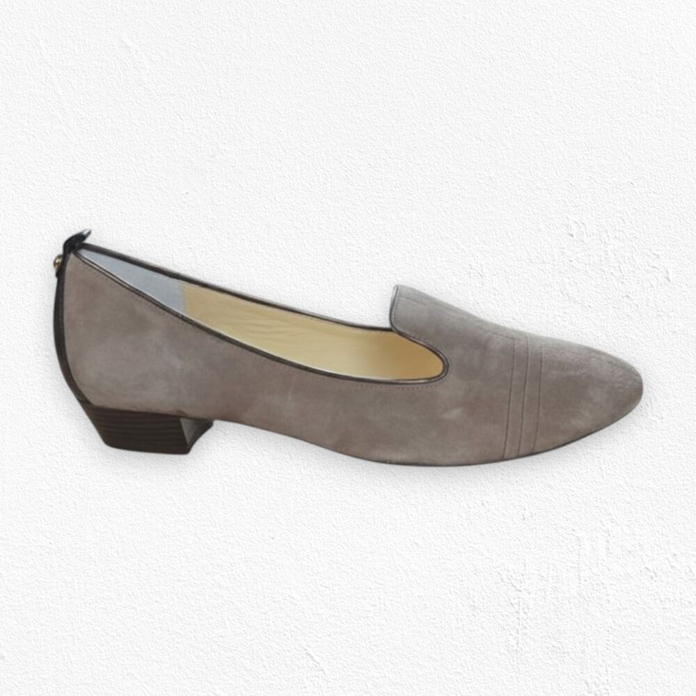 VC Signature Dark Taupe Suede Loafer Flats Low Heel Slip On Shoes Size 9.5 M